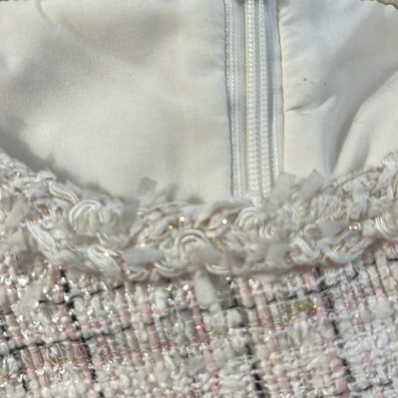 SHE LIMITED Tweed Cream Patterned  Sleeveless Textured Dress Size M NWOT - Picture 9 of 11